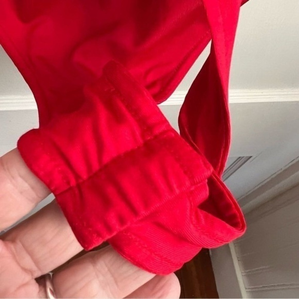 Lovers + Friends Red Striped Silky Bodysuit Small Adjustable Straps - Picture 8 of 13